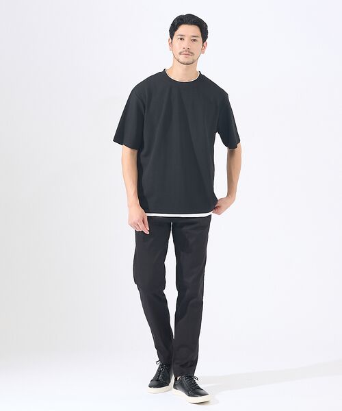 ABAHOUSE / アバハウス Tシャツ | 【レイヤード】ストライプ ジャガード 半袖Tシャツ | 詳細7