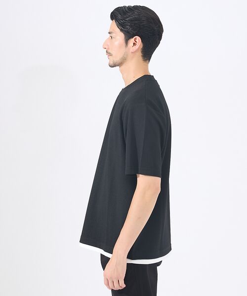 ABAHOUSE / アバハウス Tシャツ | 【レイヤード】ストライプ ジャガード 半袖Tシャツ | 詳細8