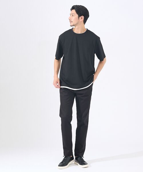 ABAHOUSE / アバハウス Tシャツ | 【レイヤード】ストライプ ジャガード 半袖Tシャツ | 詳細14