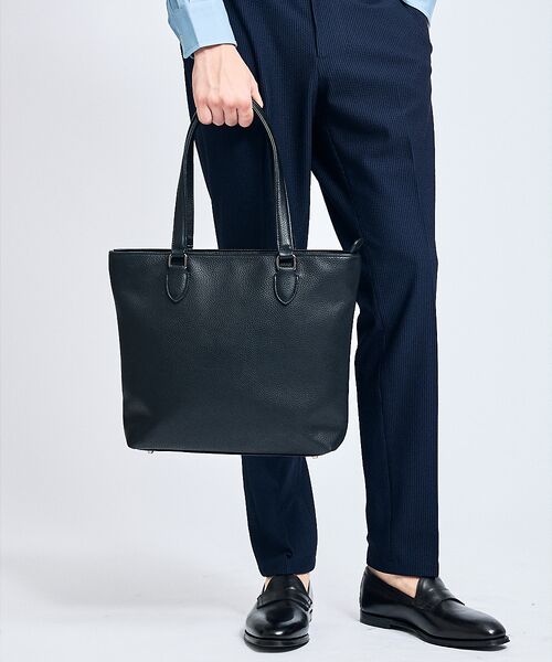 ABAHOUSE/アバハウス 【WEB別注】シボレザー トートバッグ スマートサイズ / 13インチPC対応 ブラック F ABAHOUSE/アバハウス 【WEB別注】シボレザー トートバッグ スマートサイズ / 13インチPC対応 ブラック F