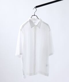ABAHOUSE / アバハウス シャツ・ブラウス | メッシュジャガード　シアーシャツ / オーバーサイズ