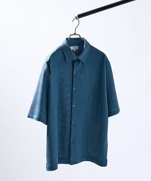 ABAHOUSE / アバハウス シャツ・ブラウス | メッシュジャガード　シアーシャツ / オーバーサイズ | 詳細6