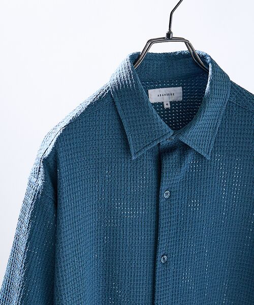 ABAHOUSE / アバハウス シャツ・ブラウス | メッシュジャガード　シアーシャツ / オーバーサイズ | 詳細7