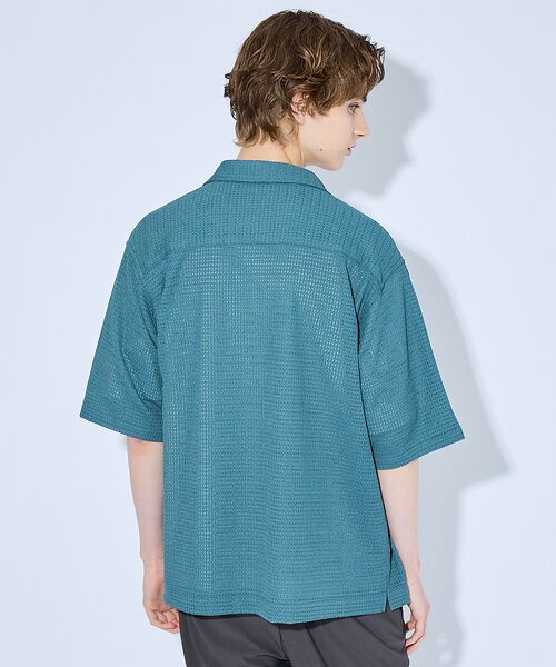 ABAHOUSE / アバハウス シャツ・ブラウス | メッシュジャガード　シアーシャツ / オーバーサイズ | 詳細9