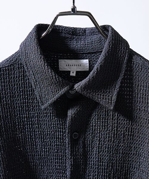 ABAHOUSE / アバハウス シャツ・ブラウス | メッシュジャガード　シアーシャツ / オーバーサイズ | 詳細11