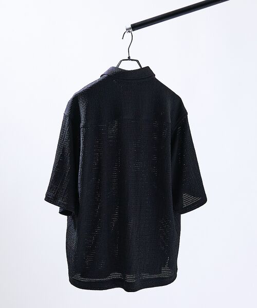 ABAHOUSE / アバハウス シャツ・ブラウス | メッシュジャガード　シアーシャツ / オーバーサイズ | 詳細14
