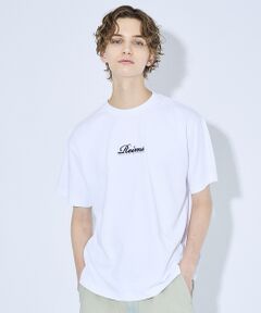 ABAHOUSE / アバハウス Tシャツ | レタリングステッチ刺繍　半袖Tシャツ