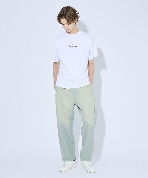 ABAHOUSE / アバハウス Tシャツ | レタリングステッチ刺繍　半袖Tシャツ | 詳細1