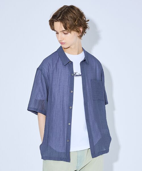 ABAHOUSE / アバハウス Tシャツ | レタリングステッチ刺繍　半袖Tシャツ | 詳細10