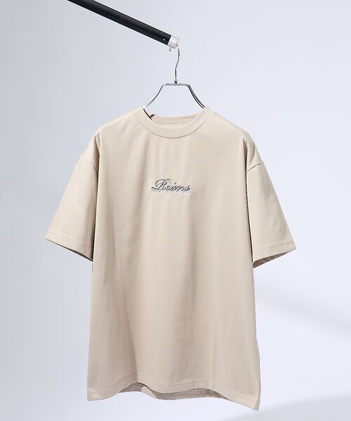 ABAHOUSE / アバハウス Tシャツ | レタリングステッチ刺繍　半袖Tシャツ | 詳細12