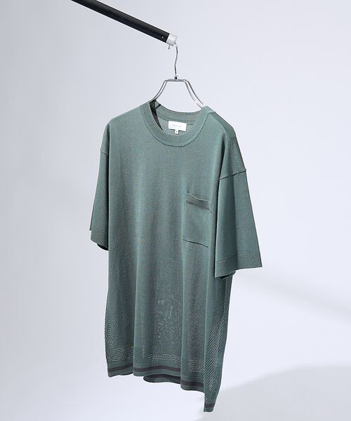 ABAHOUSE / アバハウス Tシャツ | メッシュニット シアーTシャツ/ サマーニット | 詳細7