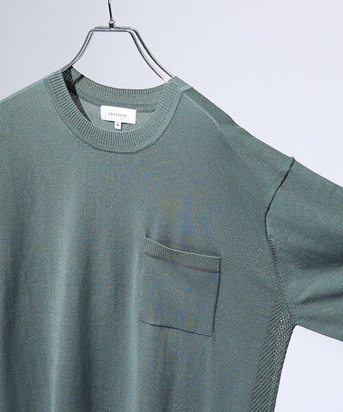 ABAHOUSE / アバハウス Tシャツ | メッシュニット シアーTシャツ/ サマーニット | 詳細8