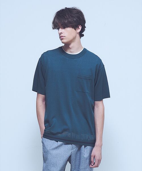 ABAHOUSE / アバハウス Tシャツ | メッシュニット シアーTシャツ/ サマーニット | 詳細10