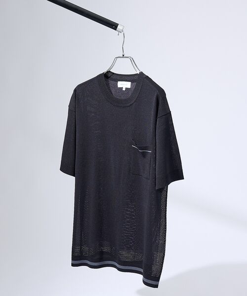 ABAHOUSE / アバハウス Tシャツ | メッシュニット シアーTシャツ/ サマーニット | 詳細25