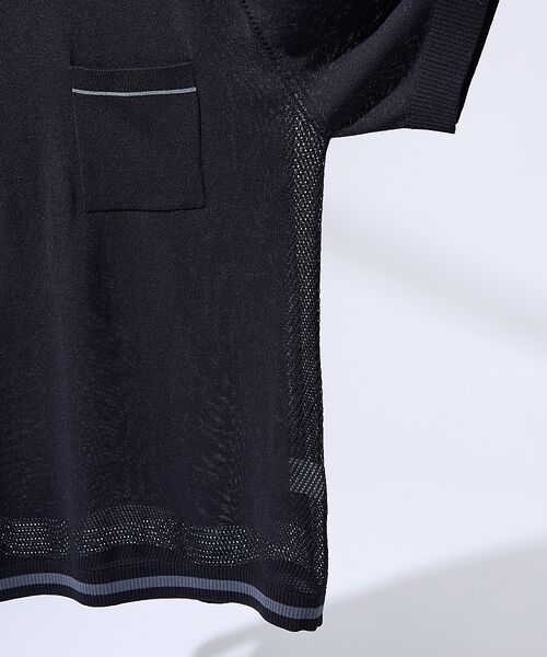ABAHOUSE / アバハウス Tシャツ | メッシュニット シアーTシャツ/ サマーニット | 詳細15