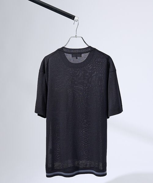 ABAHOUSE / アバハウス Tシャツ | メッシュニット シアーTシャツ/ サマーニット | 詳細17
