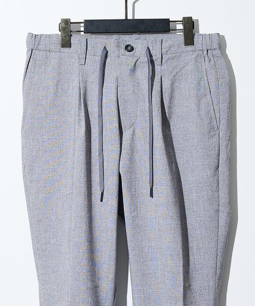 ABAHOUSE / アバハウス パンツ | ウールフェイス&ドライタッチ 1プリーツ イージーパンツ / スリムテーパード | 詳細5