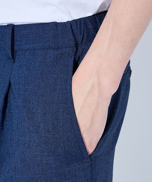 ABAHOUSE / アバハウス パンツ | ウールフェイス&ドライタッチ 1プリーツ イージーパンツ / スリムテーパード | 詳細9