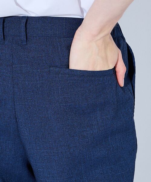 ABAHOUSE / アバハウス パンツ | ウールフェイス&ドライタッチ 1プリーツ イージーパンツ / スリムテーパード | 詳細10