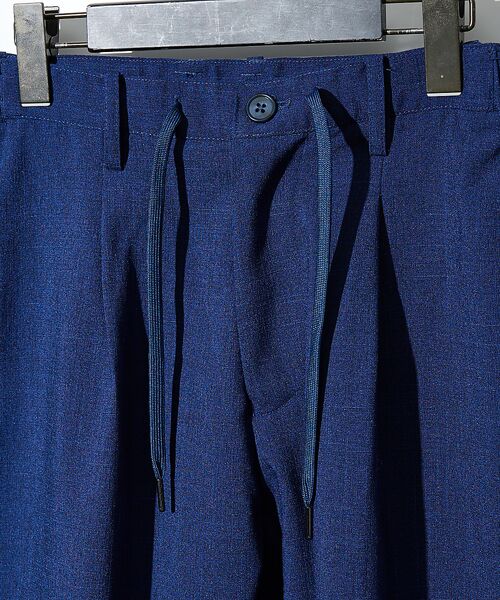 ABAHOUSE / アバハウス パンツ | ウールフェイス&ドライタッチ 1プリーツ イージーパンツ / スリムテーパード | 詳細13