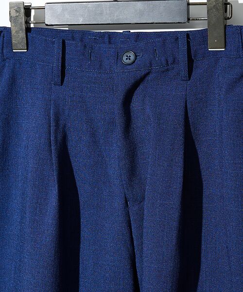 ABAHOUSE / アバハウス パンツ | ウールフェイス&ドライタッチ 1プリーツ イージーパンツ / スリムテーパード | 詳細14