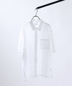 ABAHOUSE / アバハウス シャツ・ブラウス | スーパーシアー ラメドビー 半袖シャツ / オーバーサイズ