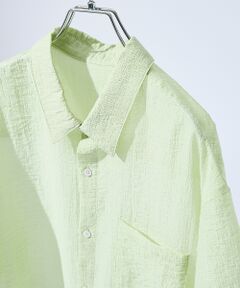 ABAHOUSE / アバハウス シャツ・ブラウス | スーパーシアー ラメドビー 半袖シャツ / オーバーサイズ