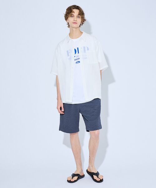 ABAHOUSE / アバハウス シャツ・ブラウス | スーパーシアー ラメドビー 半袖シャツ / オーバーサイズ | 詳細5