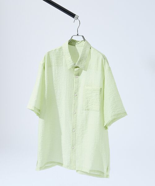 ABAHOUSE / アバハウス シャツ・ブラウス | スーパーシアー ラメドビー 半袖シャツ / オーバーサイズ | 詳細6