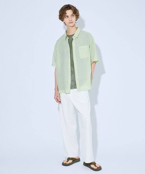 ABAHOUSE / アバハウス シャツ・ブラウス | スーパーシアー ラメドビー 半袖シャツ / オーバーサイズ | 詳細15