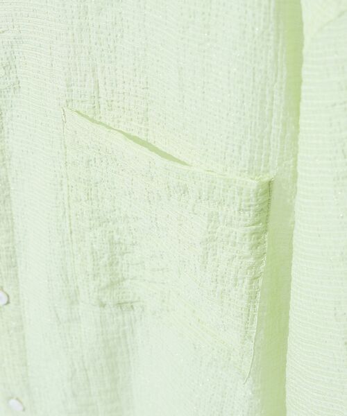 ABAHOUSE / アバハウス シャツ・ブラウス | スーパーシアー ラメドビー 半袖シャツ / オーバーサイズ | 詳細7