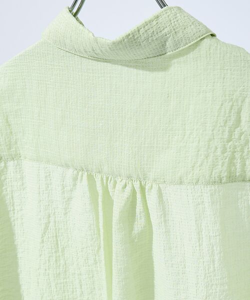 ABAHOUSE / アバハウス シャツ・ブラウス | スーパーシアー ラメドビー 半袖シャツ / オーバーサイズ | 詳細10