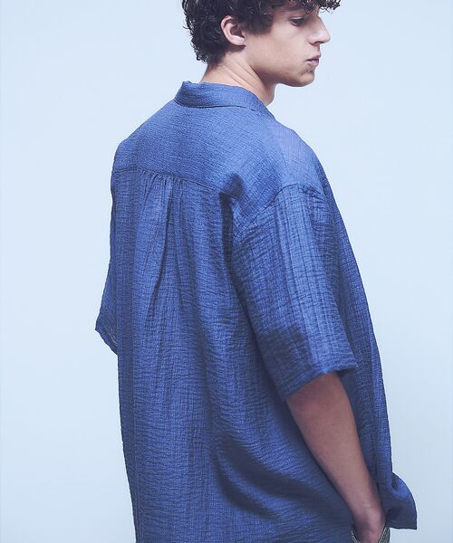 ABAHOUSE / アバハウス シャツ・ブラウス | スーパーシアー ラメドビー 半袖シャツ / オーバーサイズ | 詳細29