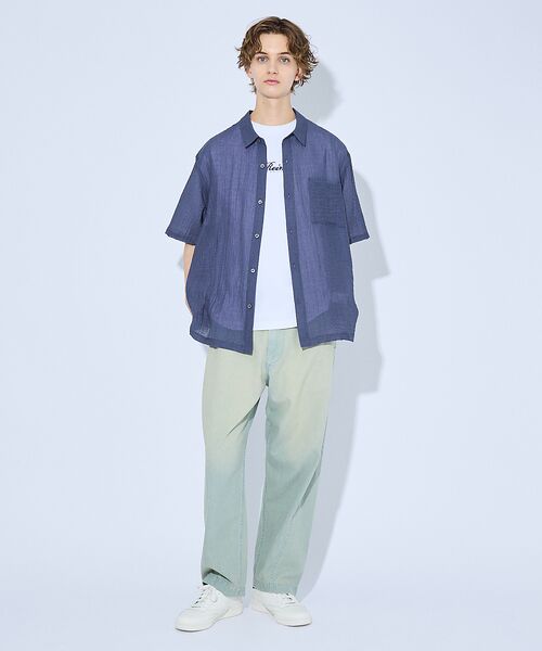 ABAHOUSE / アバハウス シャツ・ブラウス | スーパーシアー ラメドビー 半袖シャツ / オーバーサイズ | 詳細26