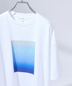 ABAHOUSE / アバハウス Tシャツ | グラデーション グラフィック プリントTシャツ/オーバーサイズ
