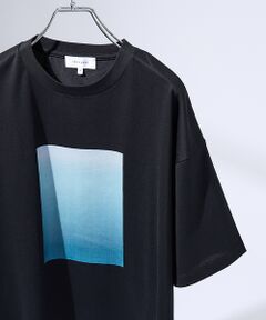 ABAHOUSE / アバハウス Tシャツ | グラデーション グラフィック プリントTシャツ/オーバーサイズ