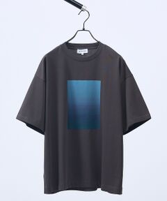 ABAHOUSE / アバハウス Tシャツ | グラデーション グラフィック プリントTシャツ/オーバーサイズ