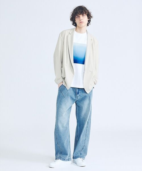 ABAHOUSE / アバハウス Tシャツ | グラデーション グラフィック プリントTシャツ/オーバーサイズ | 詳細14