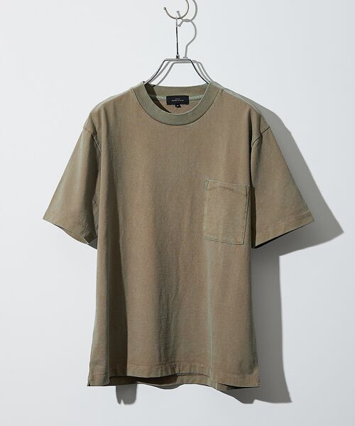 ABAHOUSE / アバハウス Tシャツ | 【シャンブレー加工】ポケットＴシャツ / 製品染めＴシャツ | 詳細5