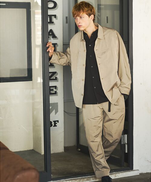 ABAHOUSE / アバハウス シャツ・ブラウス | 【セットアップ対応】TUCK＆DARTS ワッシャーナイロン シャツブルゾン / | 詳細1