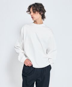 ABAHOUSE / アバハウス Tシャツ | シルケットポンチ モックネック ロンT / オーバーサイズ