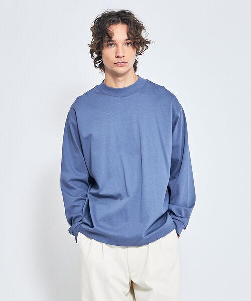 ABAHOUSE / アバハウス Tシャツ | シルケットポンチ モックネック ロンT / オーバーサイズ | 詳細11