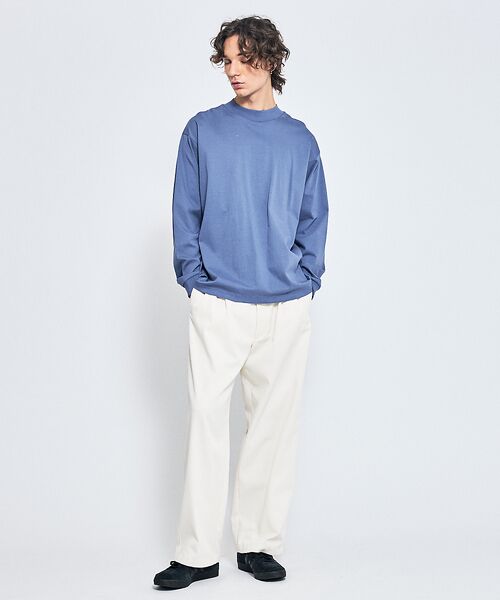 ABAHOUSE / アバハウス Tシャツ | シルケットポンチ モックネック ロンT / オーバーサイズ | 詳細13