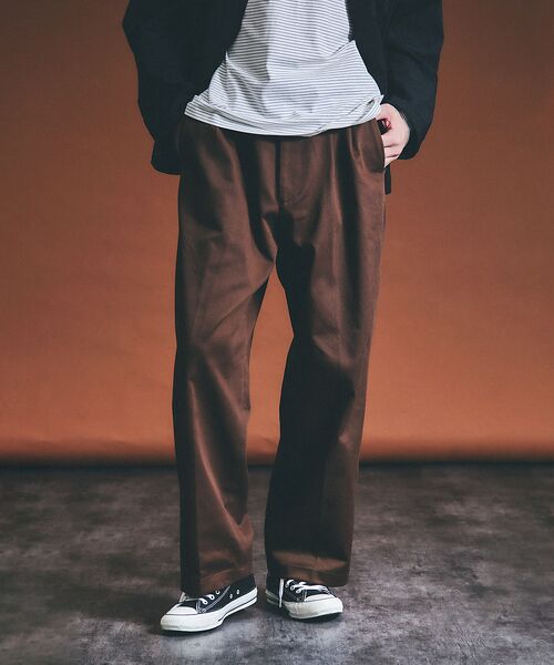 ABAHOUSE / アバハウス パンツ | 2タック チノワイドパンツ / イージーパンツ | 詳細14