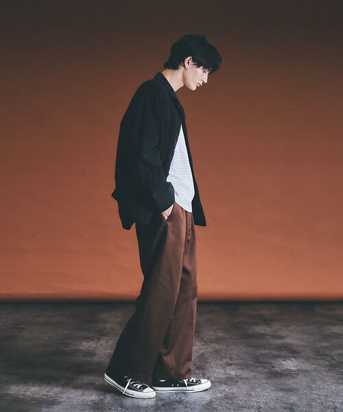 ABAHOUSE / アバハウス パンツ | 2タック チノワイドパンツ / イージーパンツ | 詳細16