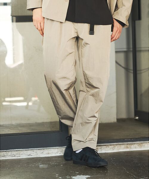 ABAHOUSE / アバハウス パンツ | 【セットアップ対応】TUCK＆DARTS ワッシャーナイロン ワイドテーパードパ | 詳細13