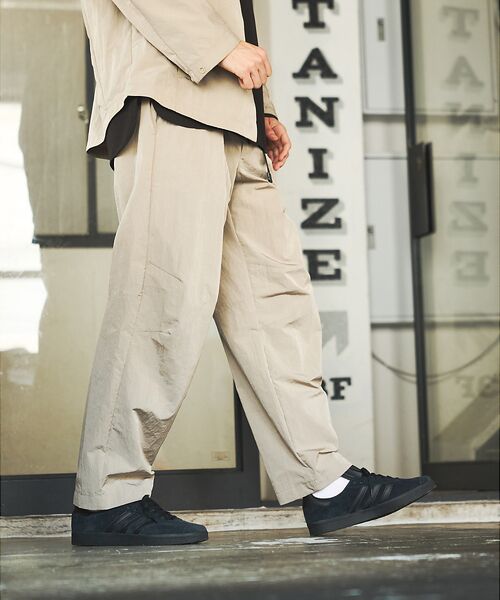 ABAHOUSE / アバハウス パンツ | 【セットアップ対応】TUCK＆DARTS ワッシャーナイロン ワイドテーパードパ | 詳細14