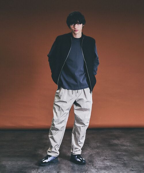 ABAHOUSE / アバハウス パンツ | 【セットアップ対応】TUCK＆DARTS ワッシャーナイロン ワイドテーパードパ | 詳細17