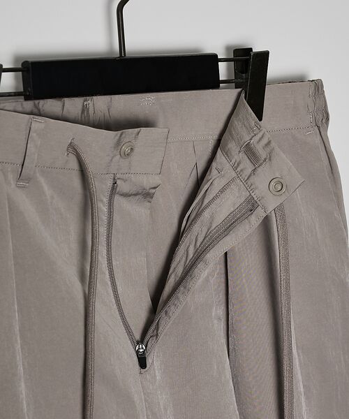 ABAHOUSE / アバハウス パンツ | 【セットアップ対応】TUCK＆DARTS ワッシャーナイロン ワイドテーパードパ | 詳細8