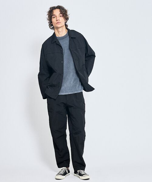 ABAHOUSE / アバハウス パンツ | 【セットアップ対応】TUCK＆DARTS ワッシャーナイロン ワイドテーパードパ | 詳細18